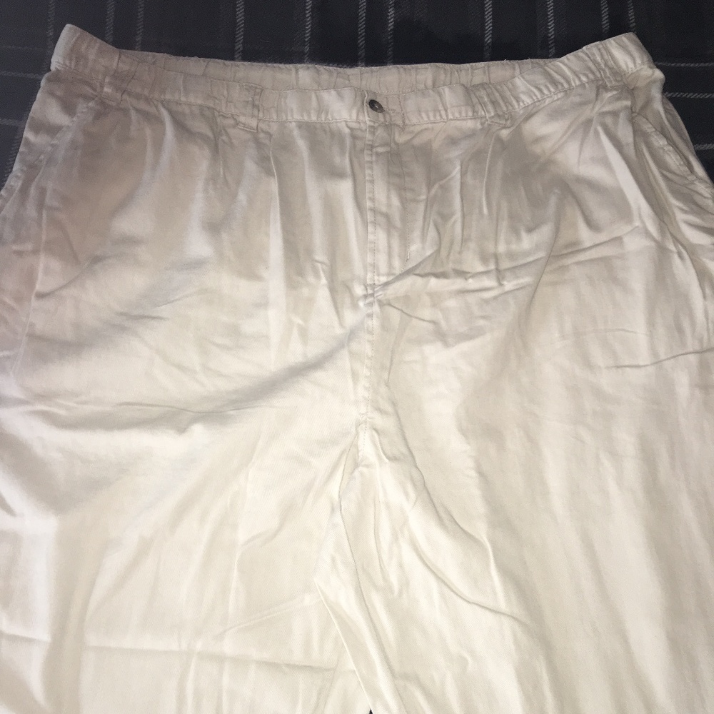 NEW KINGSIZE 3XL 40 TALL KHAKI ELASTIC WAIST PANTS